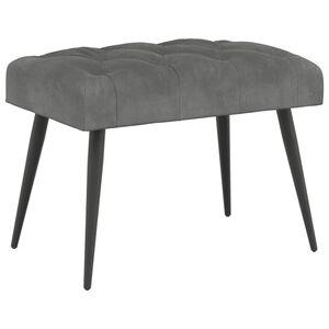 vidaXL Lavica s gomb&iacute;kov&yacute;m pre&scaron;&iacute;van&iacute;m Tmavosiv&aacute; 60 x 40 x 45 cm Zamat