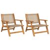 vidaXL Z&aacute;hradn&yacute; n&aacute;bytok 2 pcs B&eacute;žov&aacute; 67 x 78 x 73 cm