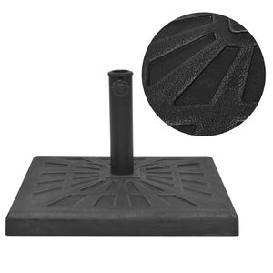 vidaXL Stojan na slnečn&iacute;k, živicov&yacute;, &scaron;tvorcov&yacute;, čierny, 12 kg