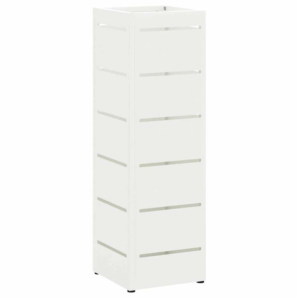 vidaXL Stojan na slnečn&iacute;k s &uacute;ložiskom Biela 15,5 x 15,5 x 49 cm Oceľ