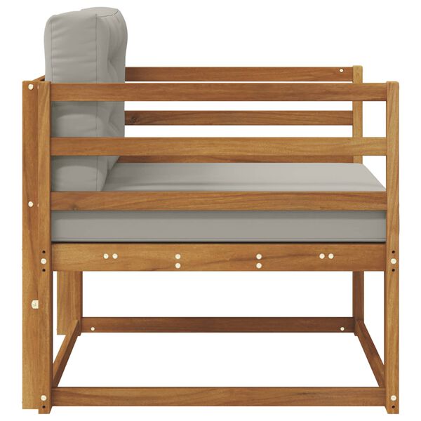 vidaXL Z&aacute;hradn&aacute; stredn&aacute; sedačka Pevn&eacute; ak&aacute;ciov&eacute; drevo Pr&iacute;rodn&aacute;