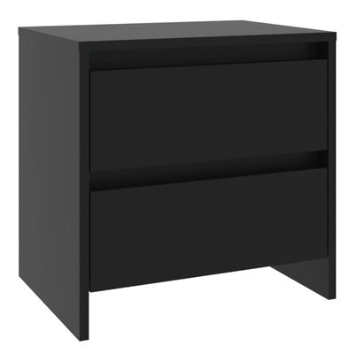 vidaXL Nočný stolík čierny 45x34,5x44,5 cm drevotrieska