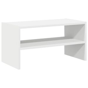 vidaXL Stohovateľn&yacute; stojan na top&aacute;nky Biely 60x30x30,5 cm