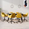 vidaXL Otočn&eacute; jed&aacute;lensk&eacute; stoličky 6 ks horčicovo-žlt&eacute; zamat
