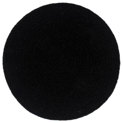 vidaXL Prestierania 4 ks čierne 38 cm bavlnené okrúhle