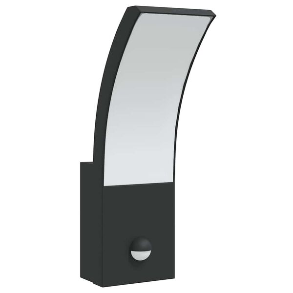 vidaXL Vonkaj&scaron;ie LED n&aacute;stenn&eacute; svietidl&aacute; 2 ks čierne liaty hlin&iacute;k