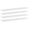 vidaXL Pr&iacute;davn&eacute; police 4ks, leskl&eacute; biele 100x20x1,5cm kompozitn&eacute; drevo