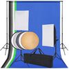 vidaXL Fotografick&aacute; s&uacute;prava s 5 farebn&yacute;mi pozadiami & 2 softboxmi