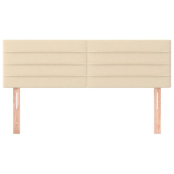 vidaXL Čelá postele 2 ks krémové 72x5x78/88 cm látka