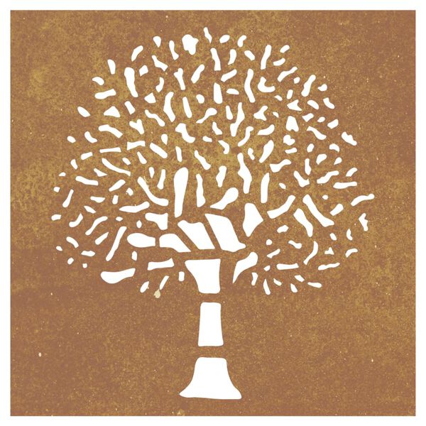 vidaXL Z&aacute;hradn&aacute; dekor&aacute;cia 55x55 cm, cortenov&aacute; oceľ, strom