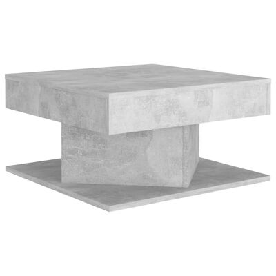 vidaXL Konferenčný stolík betónovo sivý 57x57x30 cm drevotrieska