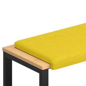 vidaXL Vank&uacute;&scaron; na lavičku L&aacute;tka Svetložlt&aacute; Hĺbka 35 cm