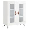 vidaXL Komoda leskl&aacute; biela 69,5x34x90 cm spracovan&eacute; drevo