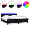 vidaXL Box Spring Posteľ s matracom a LED Čierna 200x220 cm Zamat