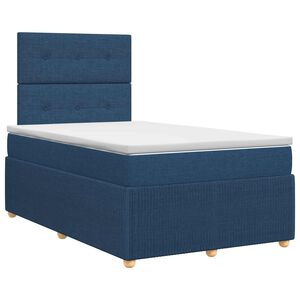 vidaXL Posteľ boxspring s matracom Modr&aacute; 120 x 190 cm L&aacute;tka