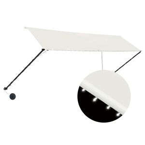 vidaXL Zaťahovacia mark&iacute;za s LED 350x150 cm kr&eacute;mov&aacute;