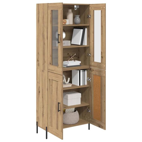vidaXL Highboard Remeseln&yacute; dub 69,5 x 34 x 180 cm Kompozitn&eacute; drevo