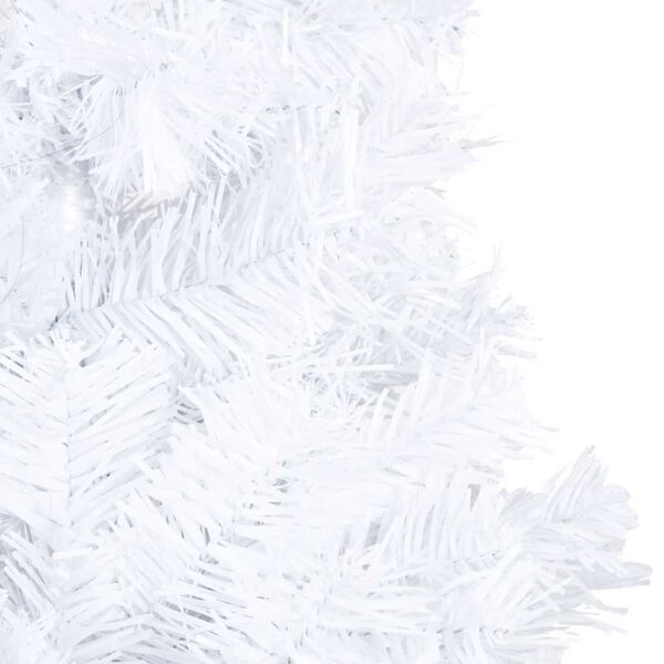 vidaXL Osvetlen&yacute; umel&yacute; vianočn&yacute; stromček s guľami, biely 240 cm