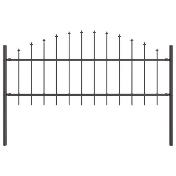 vidaXL Záhradný plot 5 pcs Sivá 170 x 140 cm