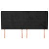 vidaXL Čelo postele so z&aacute;hybmi čierne 203x23x118/128 cm zamat