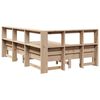 vidaXL Posteľ s knižnicou bez matraca 160x200 cm borovicov&yacute; mas&iacute;v