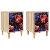 vidaXL Nočn&yacute; stol&iacute;k KIEL 2 ks Dub sonoma 36 x 33 x 50 cm