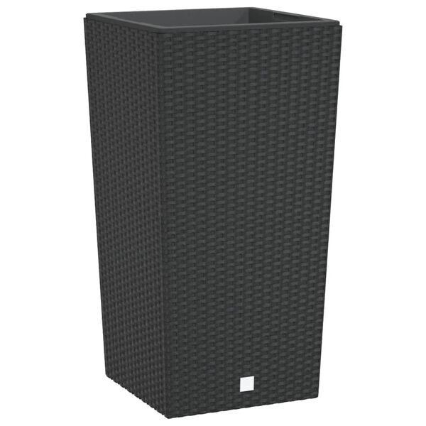vidaXL Kvetin&aacute;č s vyberateľnou vložkou antracitov&yacute; 21/49 l PP ratan