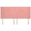 vidaXL Čelo postele so z&aacute;hybmi ružov&yacute; 163x16x118/128 cm zamat