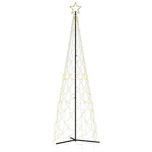 vidaXL Vianočn&yacute; stromček z kužeľa, tepl&aacute; biela, 500 LED di&oacute;d, 100x300 cm