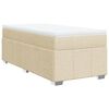 vidaXL Posteľn&yacute; r&aacute;m boxsping s matracom kr&eacute;mov&yacute; 90x200 cm l&aacute;tka