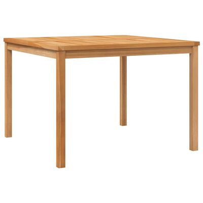 vidaXL Záhradný jedálenský stôl 110x110x77 cm masívne tíkové drevo