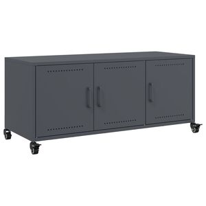 vidaXL TV skrinka antracit 100,5x39x43,5 cm oceľ