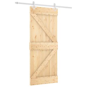 vidaXL Posuvn&eacute; dvere Pr&iacute;rodn&aacute; a biela 85 x 210 cm