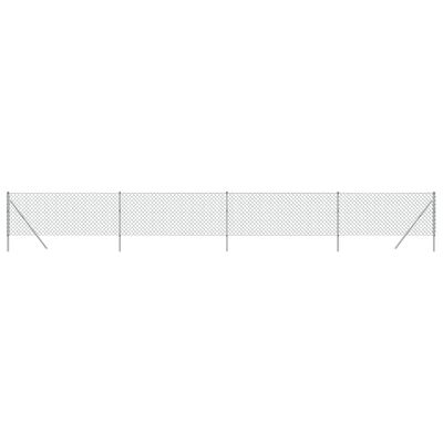 vidaXL Drôtený plot strieborný 0,8x10 m