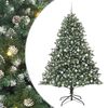 vidaXL Umel&yacute; vianočn&yacute; stromček Zelen&aacute; 210 cm PVC, plast a oceľ
