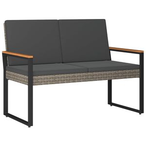 vidaXL Vonkaj&scaron;ia lavička 2 -Seater 107 x 61 x 80 cm polyratan