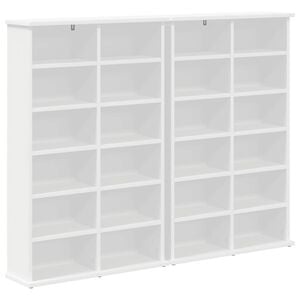 vidaXL CD Skrinka 2 ks Biela 60 x 17 x 92 cm Kompozitn&eacute; drevo