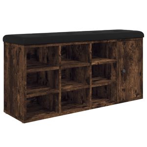 vidaXL Lavička na top&aacute;nky dymov&yacute; dub 102x32x50 cm kompozitn&eacute; drevo