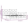 vidaXL Kovov&yacute; r&aacute;m postele s čelom a podnožkou čierny 150x200 cm