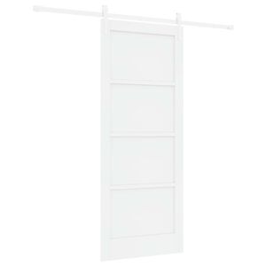 vidaXL Posuvn&eacute; dvere ORKDAL 83 x 202 cm Borovicov&yacute; mas&iacute;v Biela