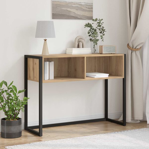 vidaXL Koncov&yacute; st&ocirc;l Remeseln&iacute;cky dub 100 x 36 x 75 cm Kompozitn&eacute; drevo