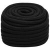 vidaXL Viac&uacute;čelov&eacute; &uacute;žitkov&eacute; lano 20 mm 25 m Čierna Polyester