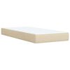vidaXL Posteľn&yacute; r&aacute;m boxspring s matracom kr&eacute;mov&yacute; 90x190 cm l&aacute;tka