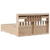 vidaXL Posteľ s knižnicou bez matraca 180x200 cm borovicov&yacute; mas&iacute;v