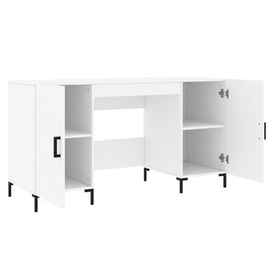 vidaXL Stôl biely 140x50x75 cm kompozitné drevo