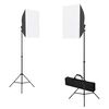 vidaXL Fotografick&eacute; vybavenie so softboxami, pozad&iacute;m a reflektorom