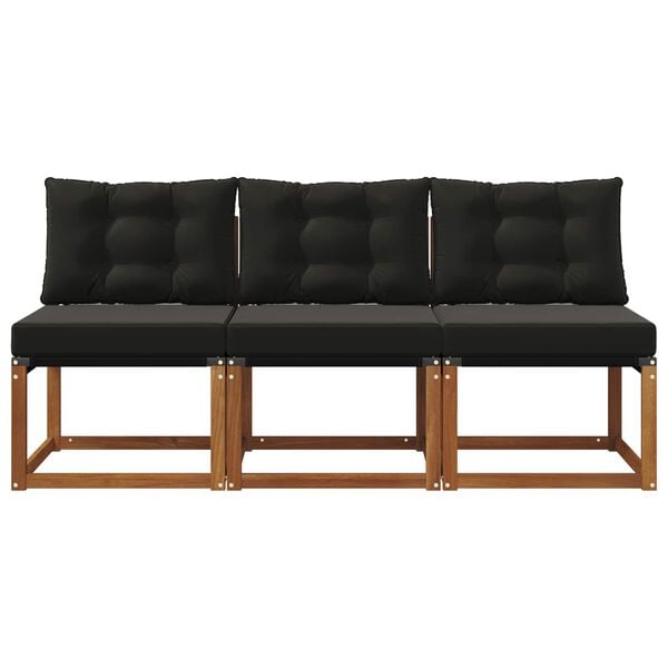 vidaXL 3 Kus Outdoor stredn&aacute; pohovka