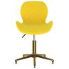 vidaXL Otáčacie jedálenské stoličky 4 ks žlté zamatové