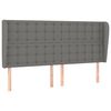 vidaXL Čelo postele so z&aacute;hybmi tmavosiv&eacute; 203x23x118/128 cm l&aacute;tka