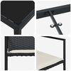 vidaXL Záhradný jedálenský set 5 pcs Čierna Poly ratan